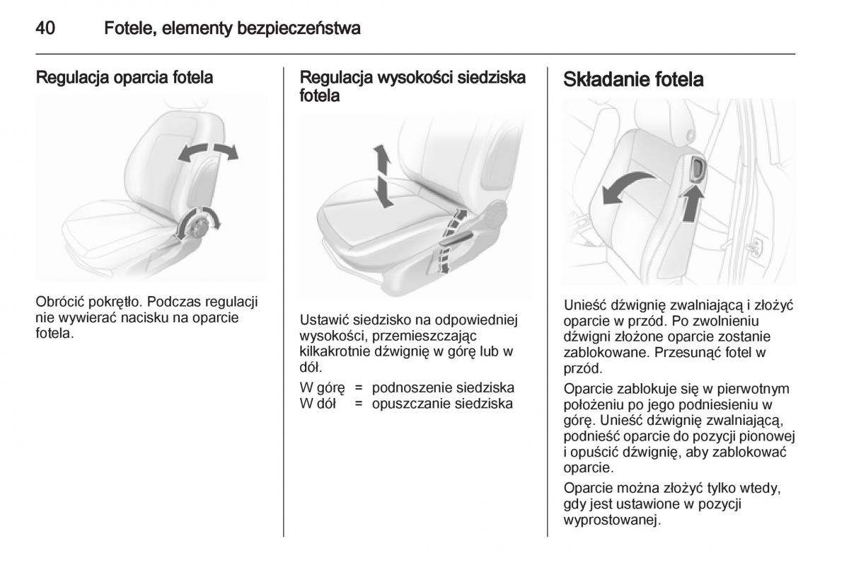 Opel Corsa D instrukcja obslugi / page 42