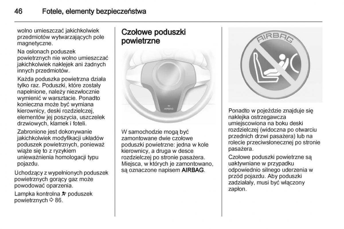 Opel Corsa D instrukcja obslugi / page 48