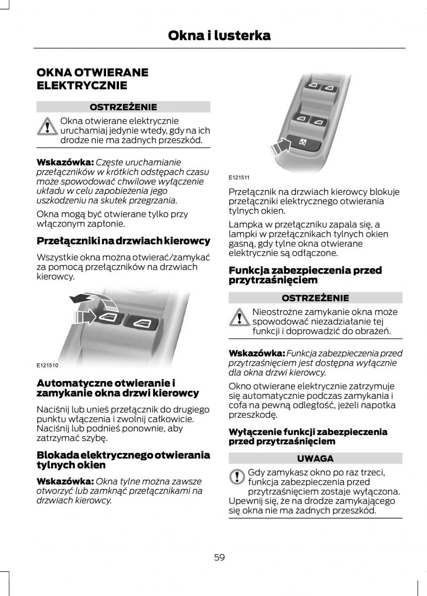 Ford Fiesta VII instrukcja obslugi / page 61