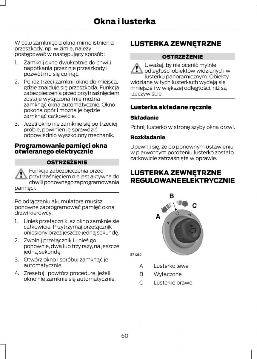 Ford Fiesta VII instrukcja obslugi / page 62