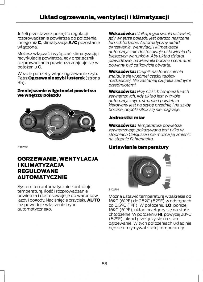 Ford Fiesta VII instrukcja obslugi / page 85