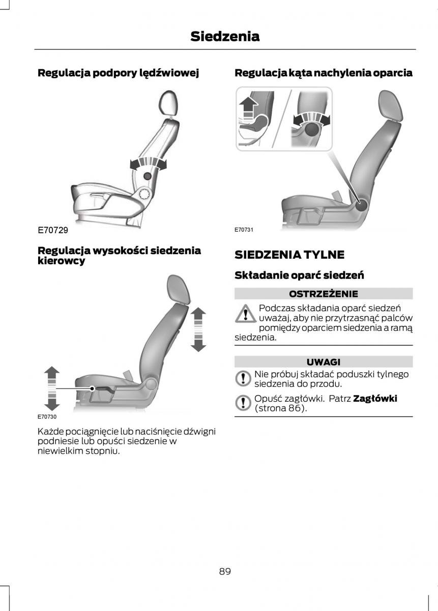 Ford Fiesta VII instrukcja obslugi / page 91