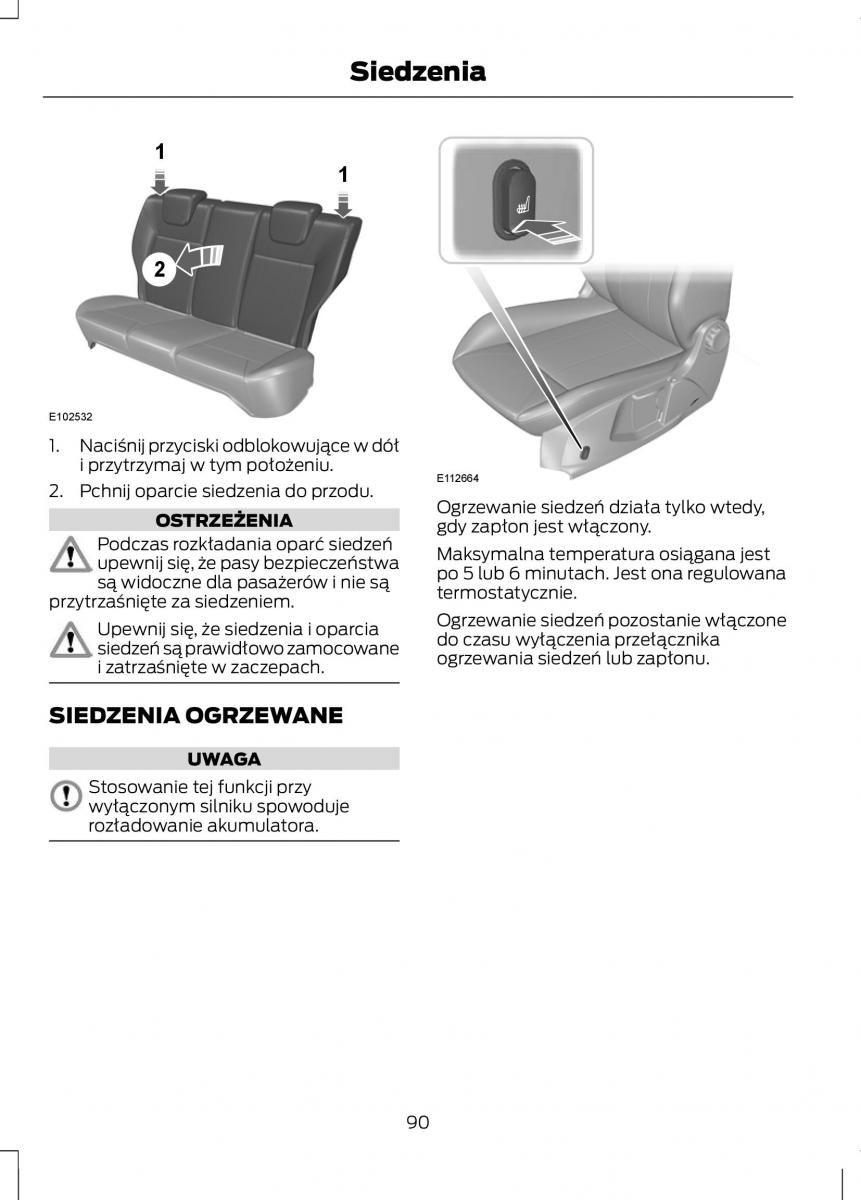 Ford Fiesta VII instrukcja obslugi / page 92