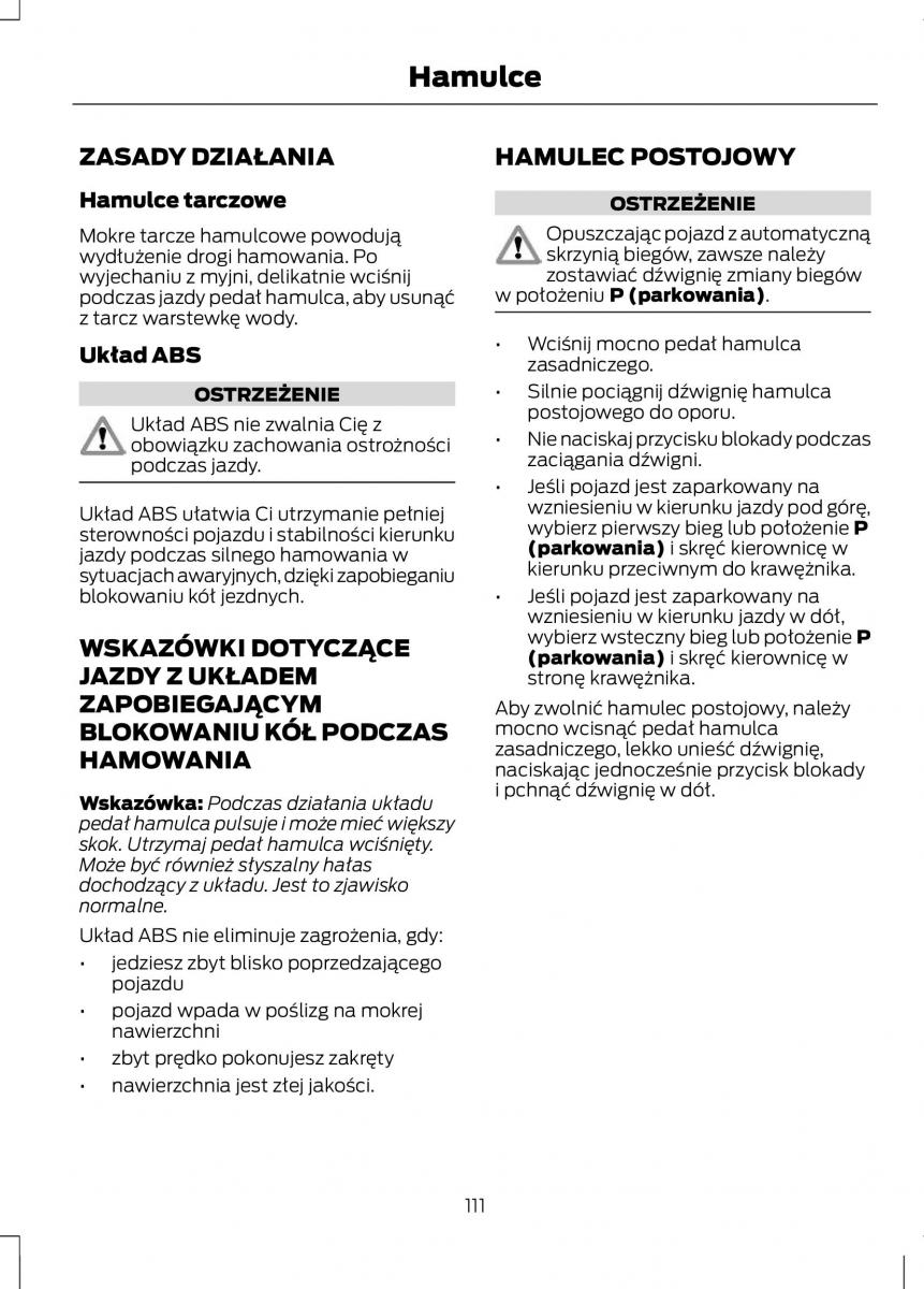 Ford Fiesta VII instrukcja obslugi / page 113