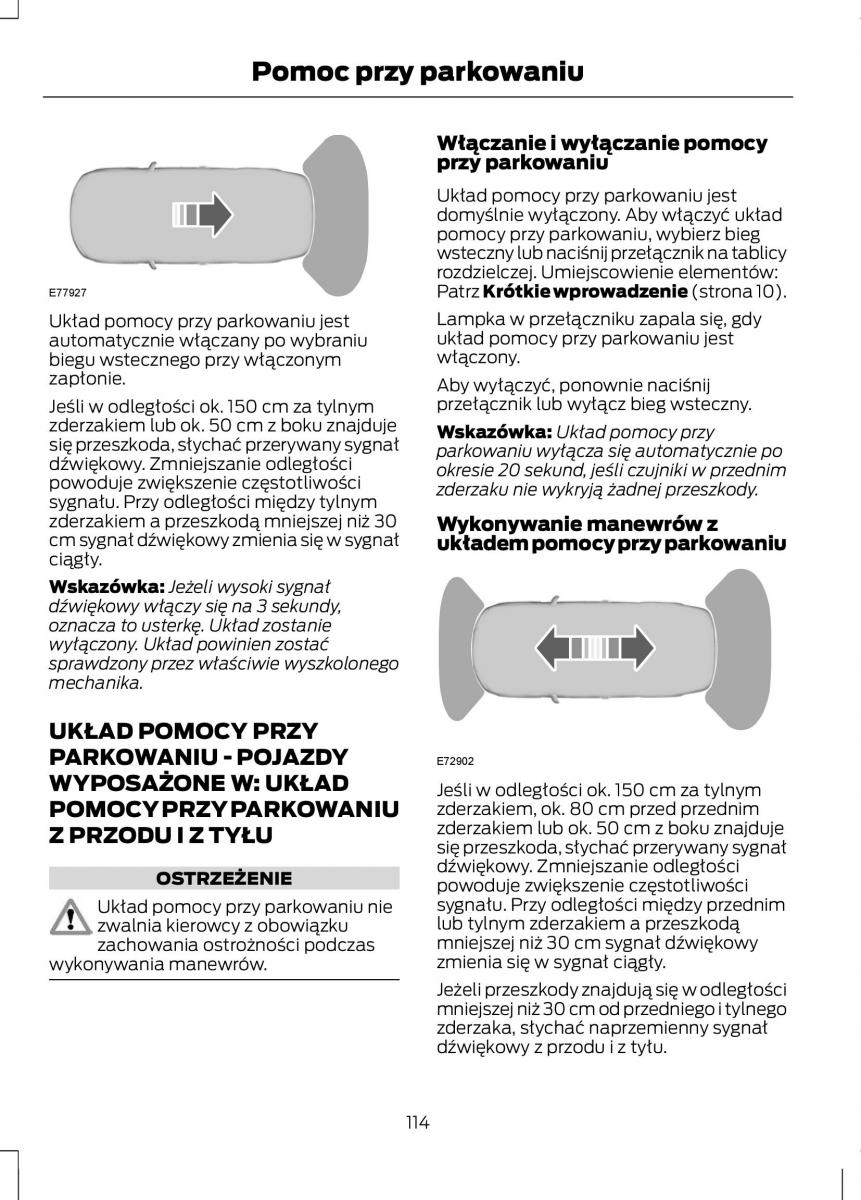 Ford Fiesta VII instrukcja obslugi / page 116