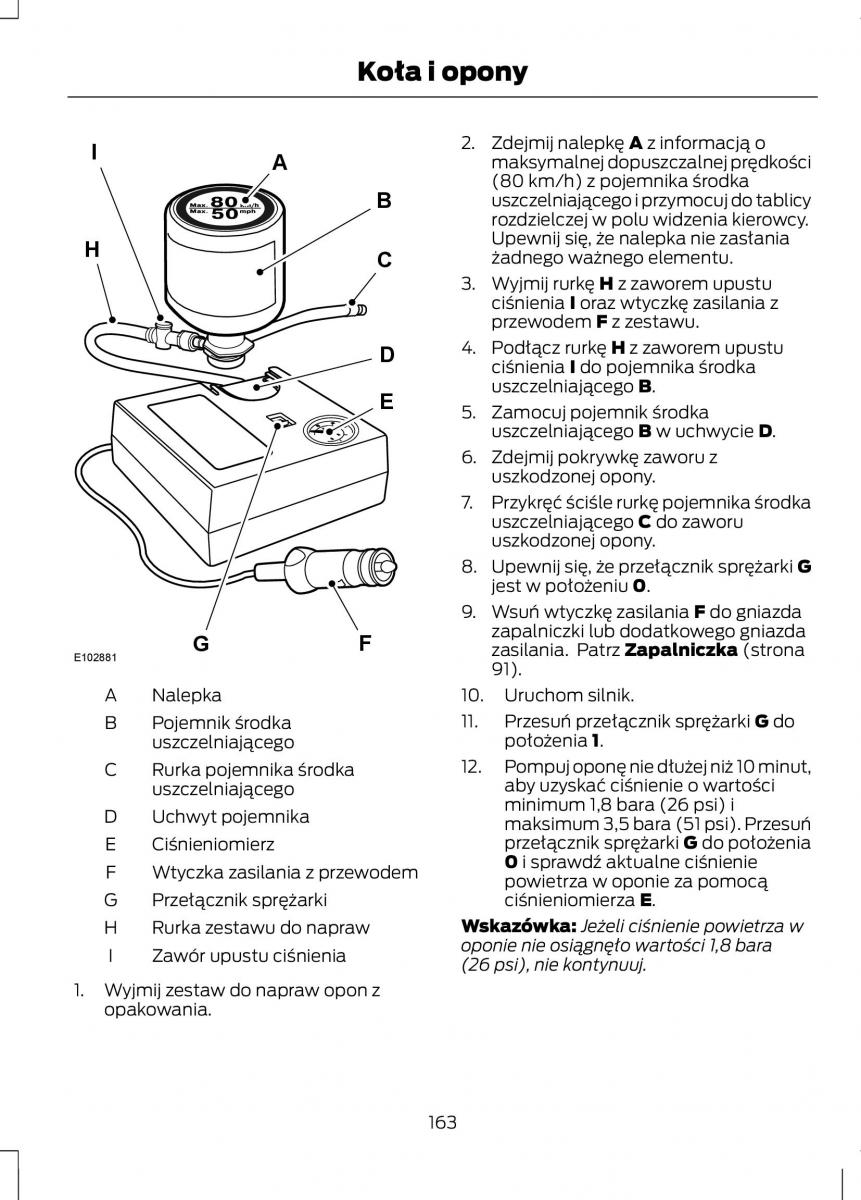 Ford Fiesta VII instrukcja obslugi / page 165