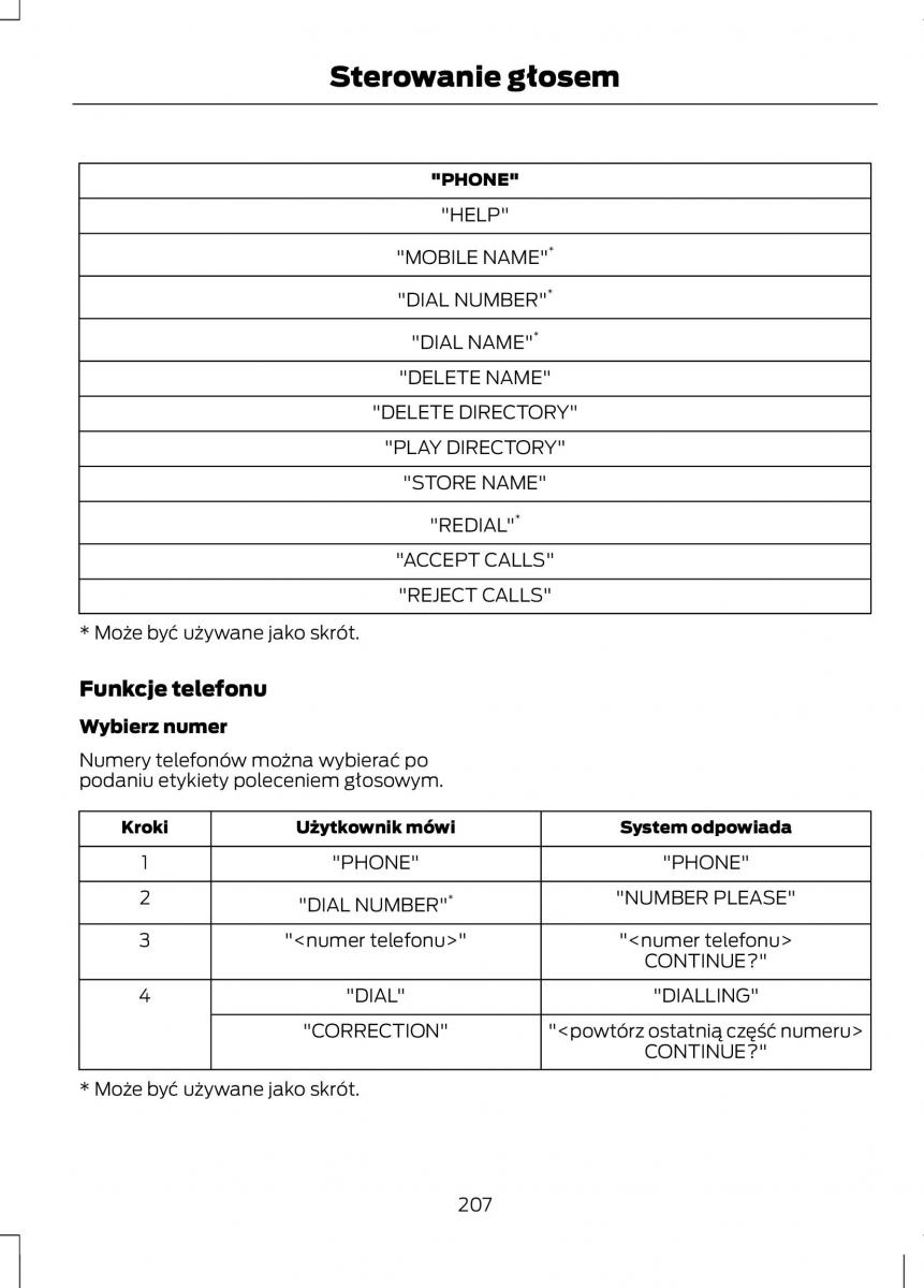 Ford Fiesta VII instrukcja obslugi / page 209