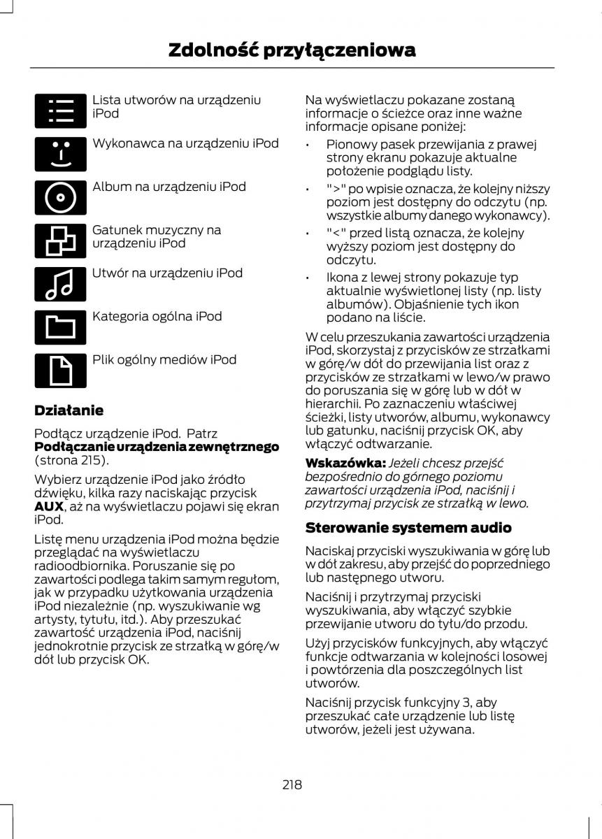 Ford Fiesta VII instrukcja obslugi / page 220