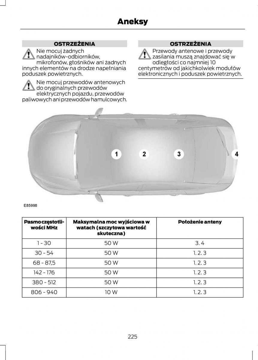 Ford Fiesta VII instrukcja obslugi / page 227