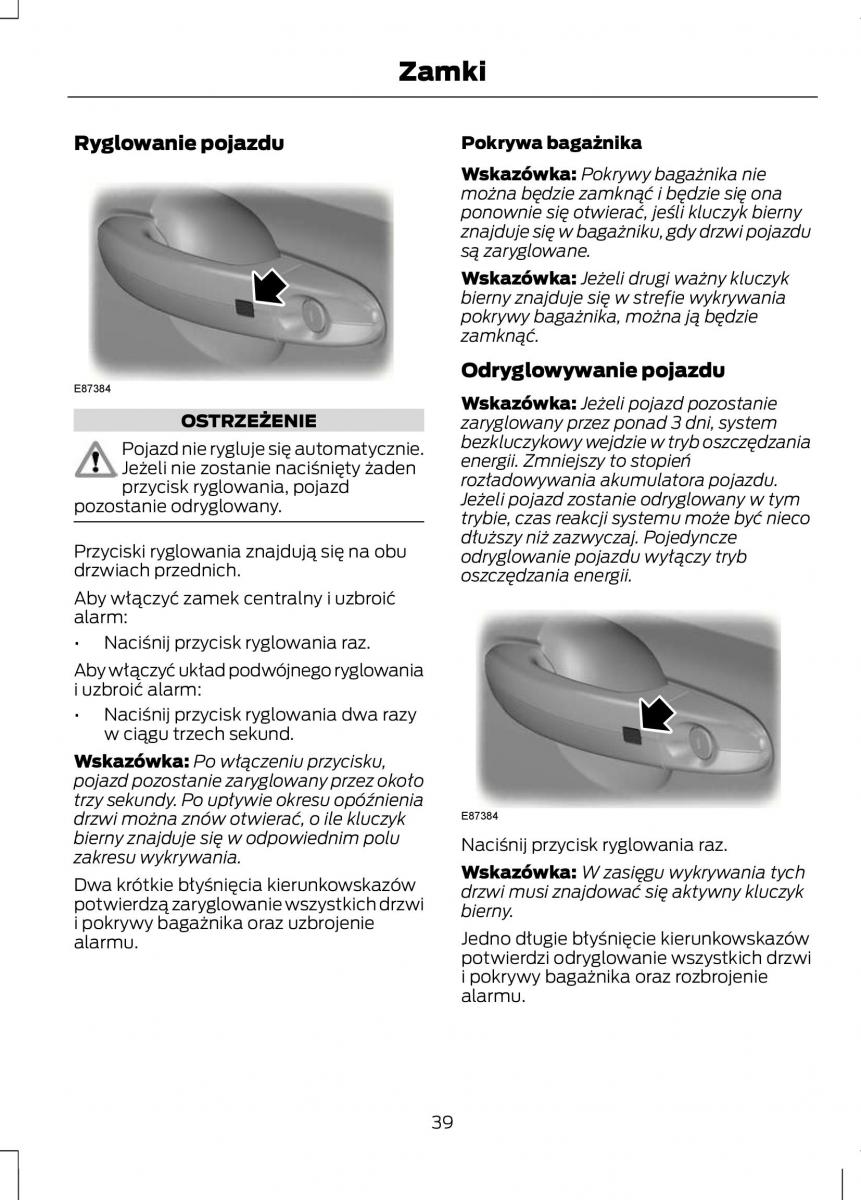 Ford Fiesta VII instrukcja obslugi / page 41