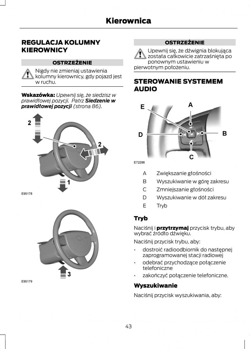 Ford Fiesta VII instrukcja obslugi / page 45