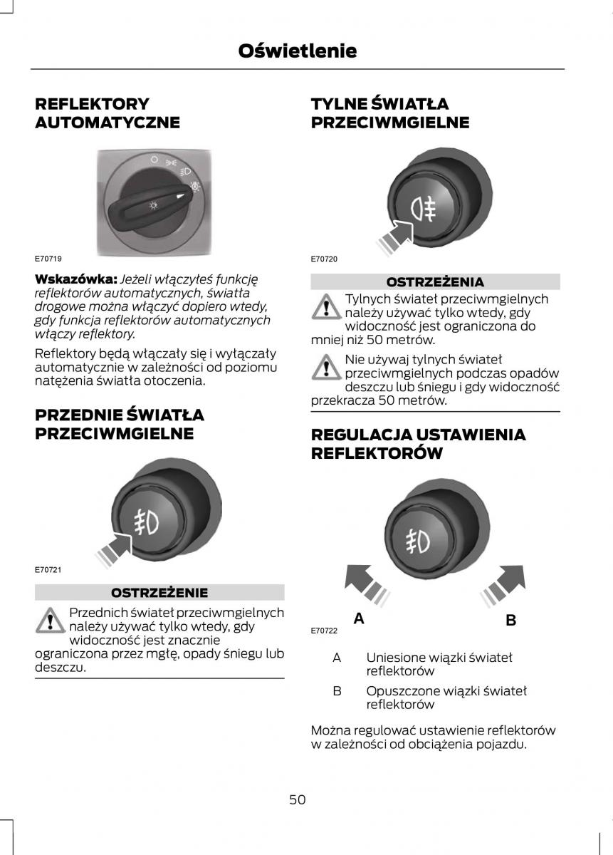 Ford Fiesta VII instrukcja obslugi / page 52