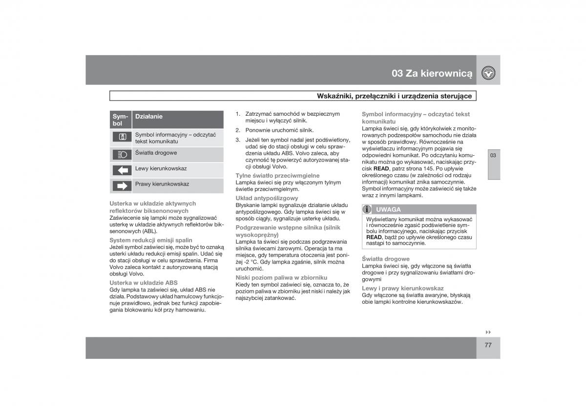 Volvo V70 XC70 III instrukcja obslugi / page 78