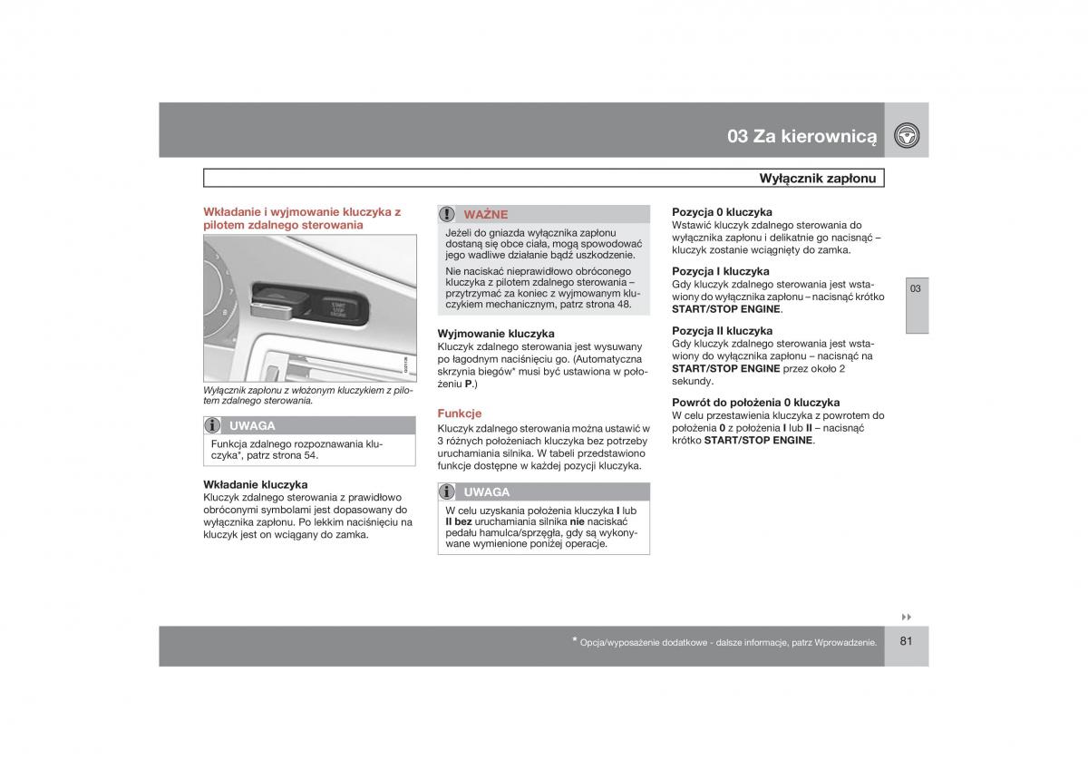 Volvo V70 XC70 III instrukcja obslugi / page 82