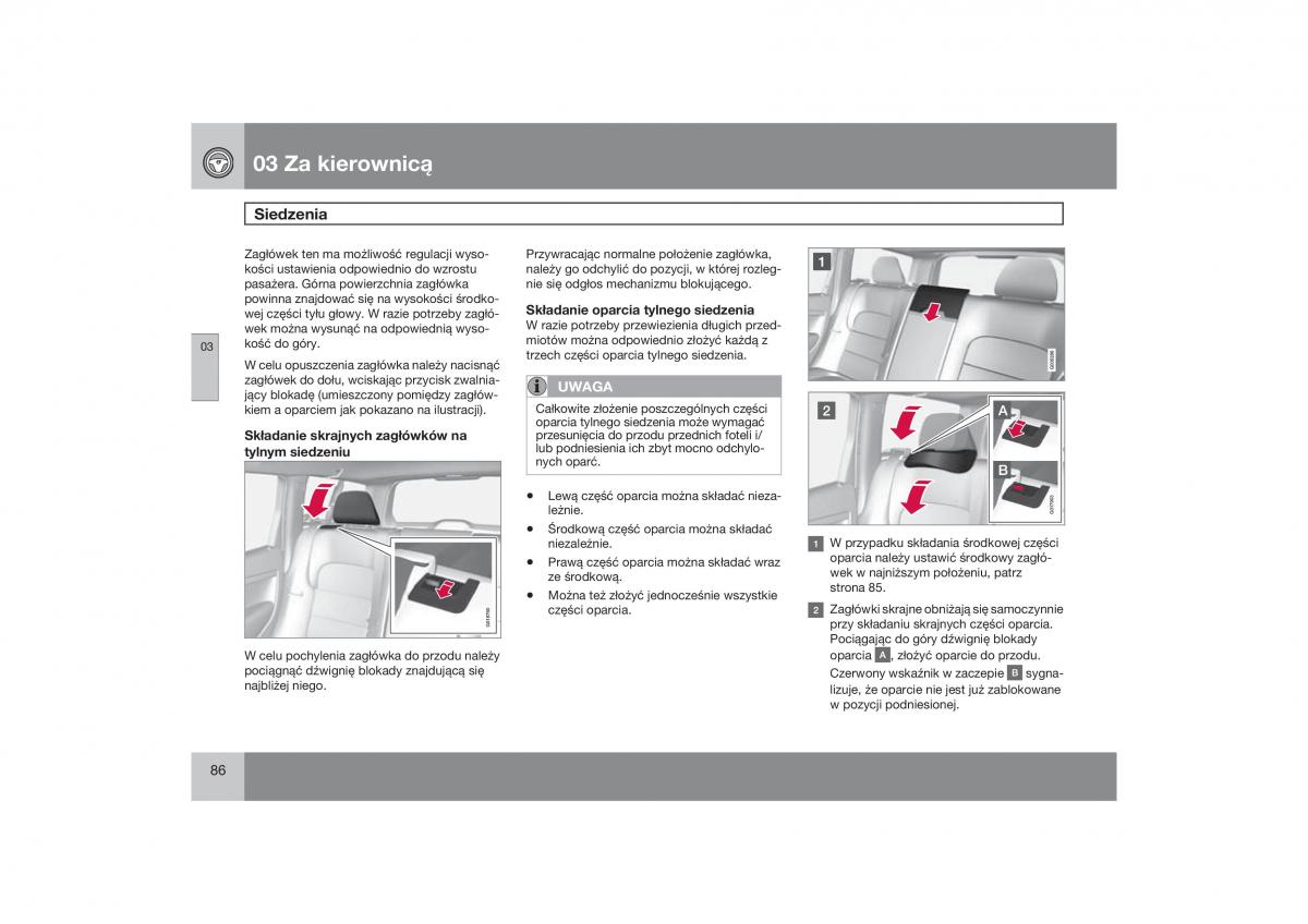 Volvo V70 XC70 III instrukcja obslugi / page 87