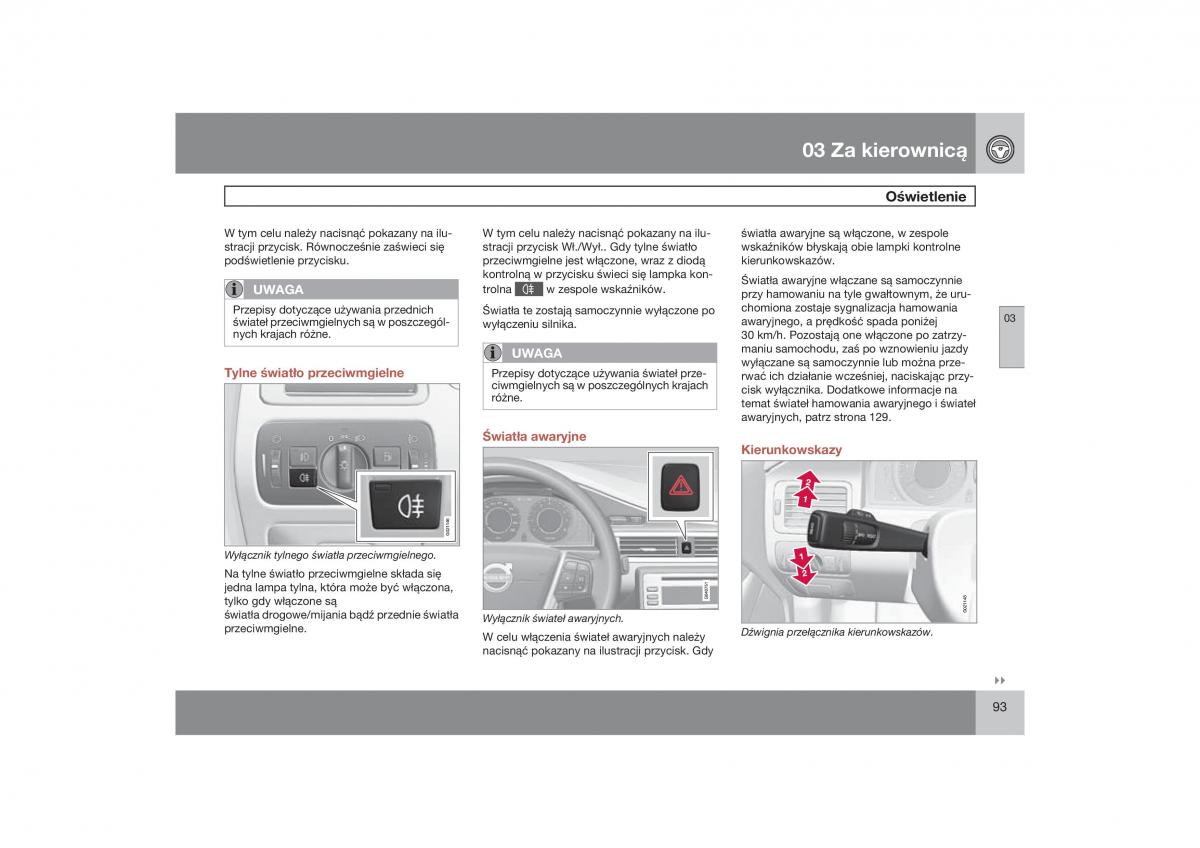 Volvo V70 XC70 III instrukcja obslugi / page 94