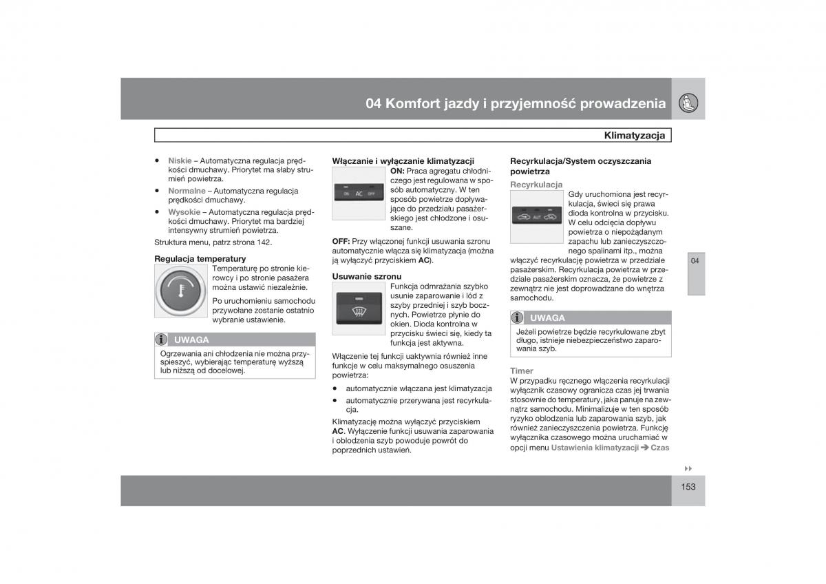 Volvo V70 XC70 III instrukcja obslugi / page 154