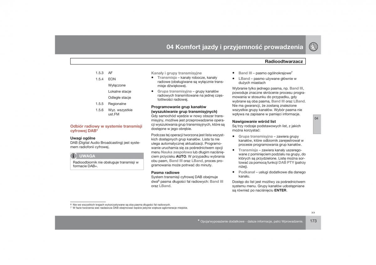 Volvo V70 XC70 III instrukcja obslugi / page 174