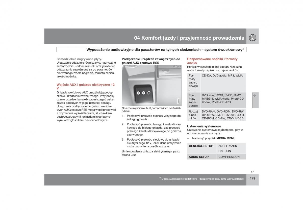 Volvo V70 XC70 III instrukcja obslugi / page 180