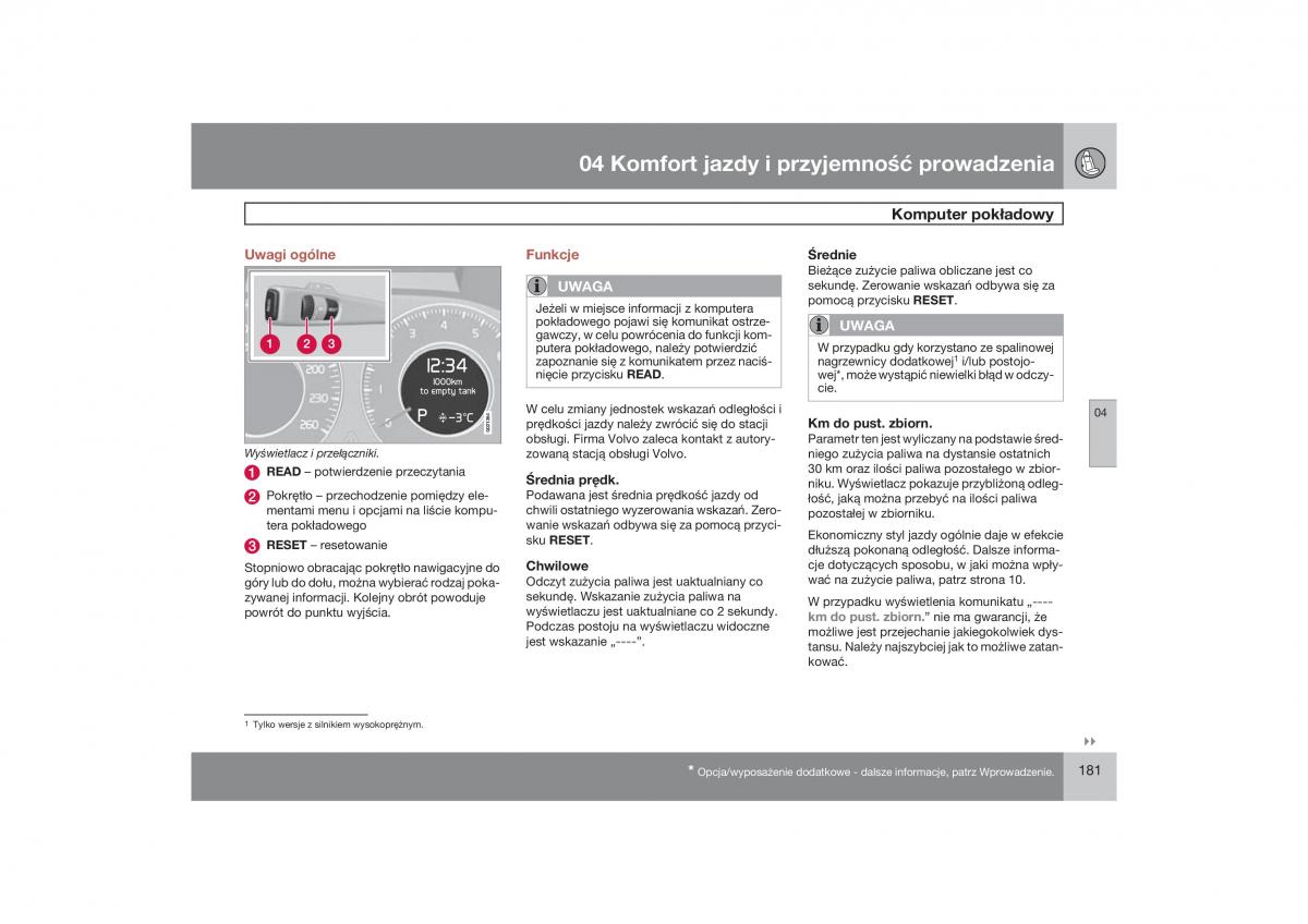 Volvo V70 XC70 III instrukcja obslugi / page 182