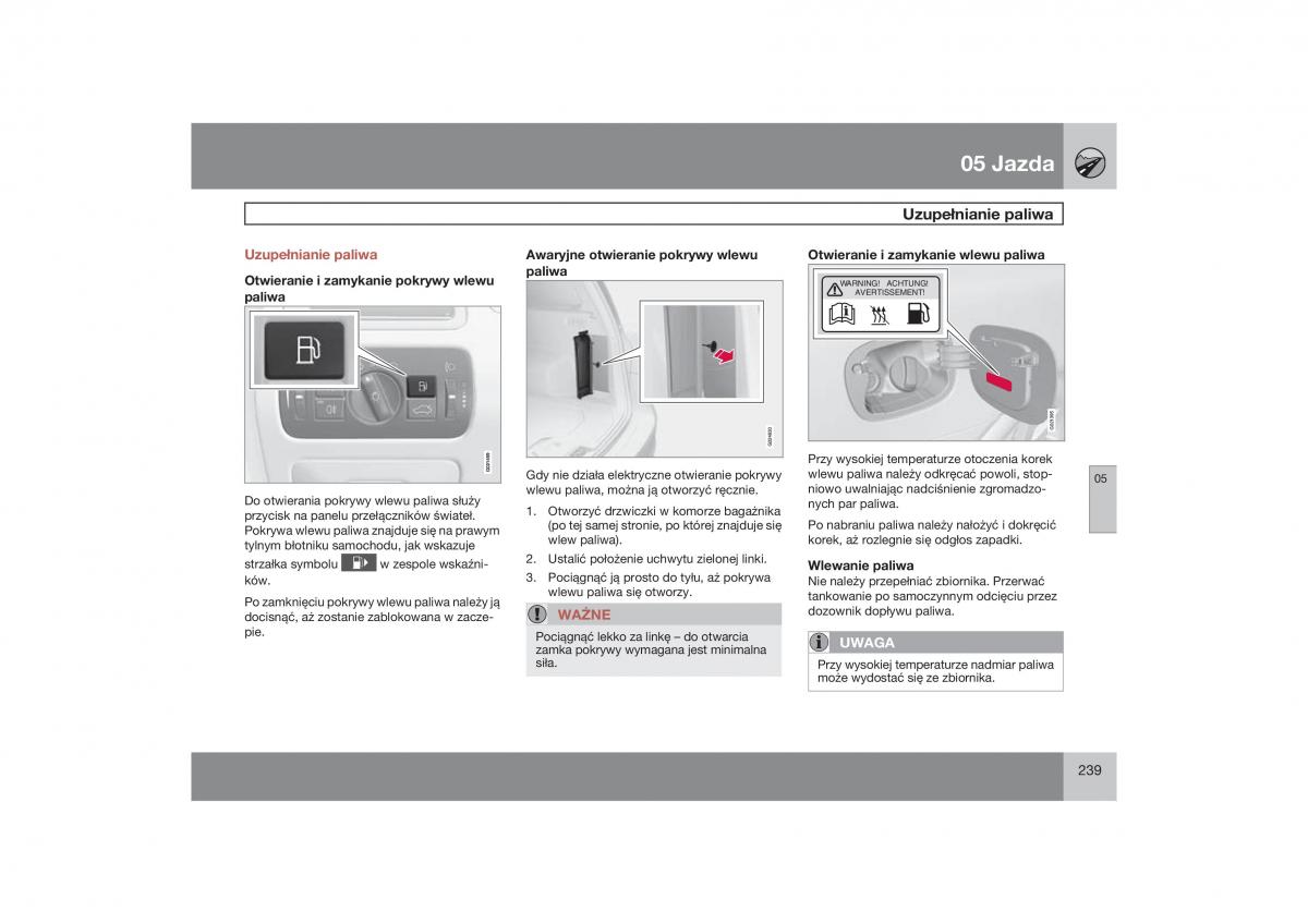 Volvo V70 XC70 III instrukcja obslugi / page 240