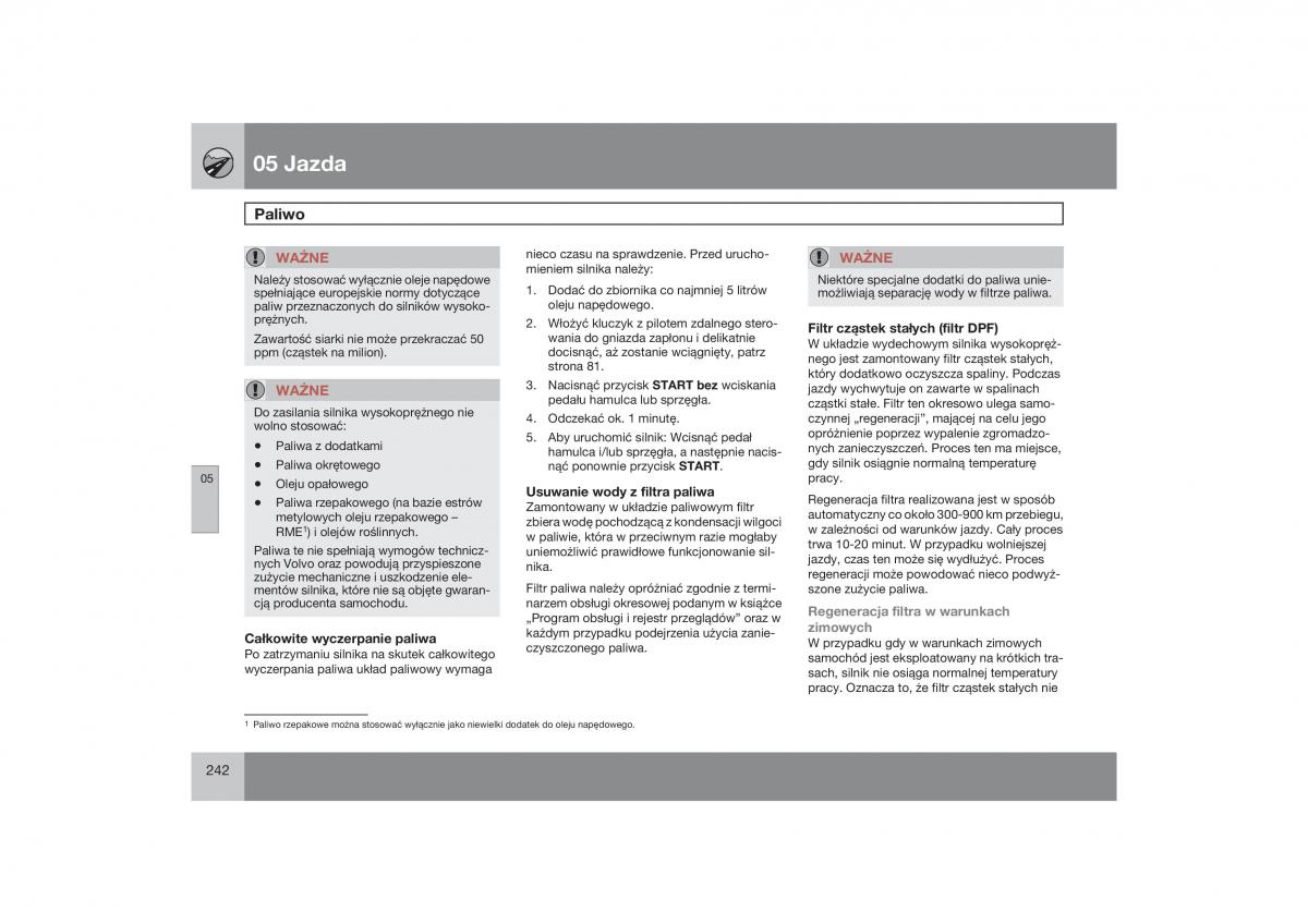 Volvo V70 XC70 III instrukcja obslugi / page 243