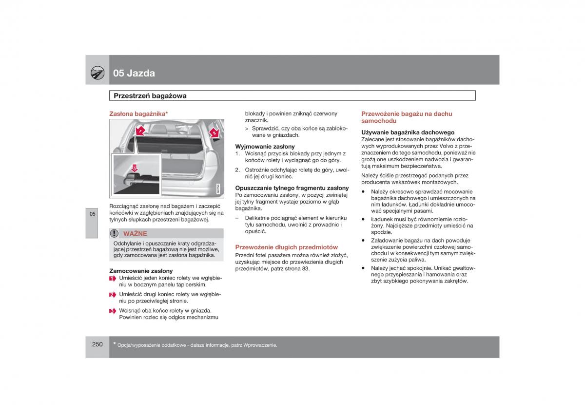 Volvo V70 XC70 III instrukcja obslugi / page 251