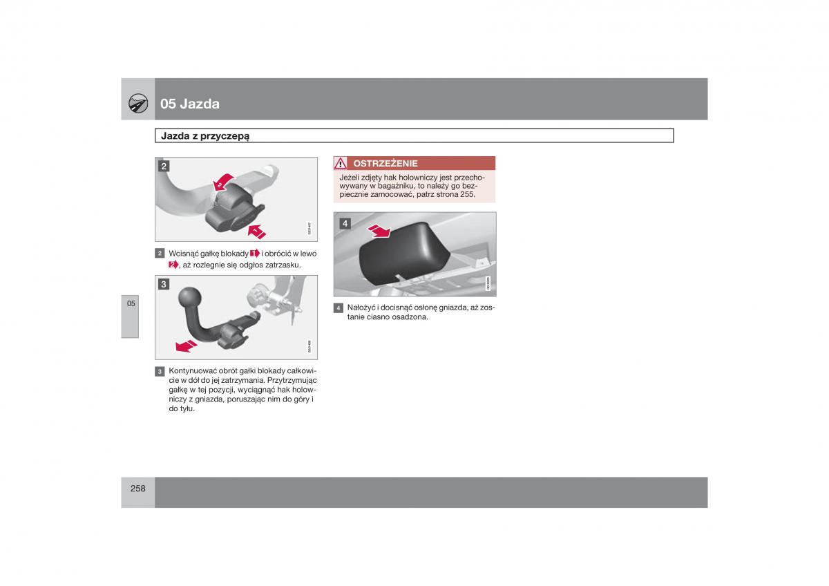 Volvo V70 XC70 III instrukcja obslugi / page 259