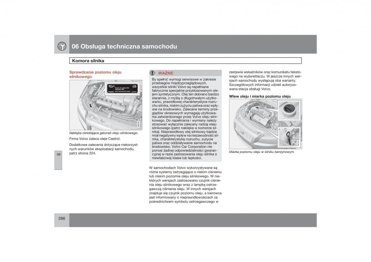 Volvo V70 XC70 III instrukcja obslugi / page 267