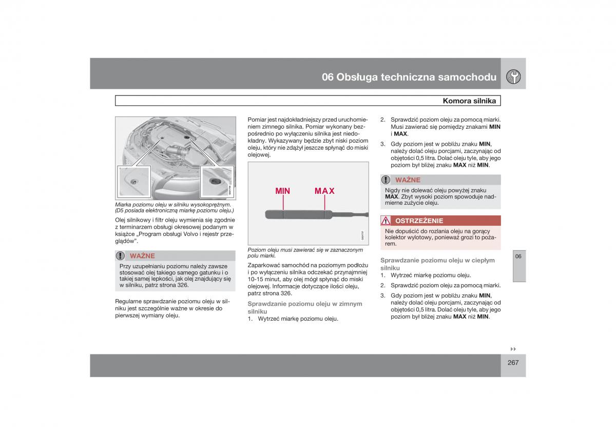 Volvo V70 XC70 III instrukcja obslugi / page 268