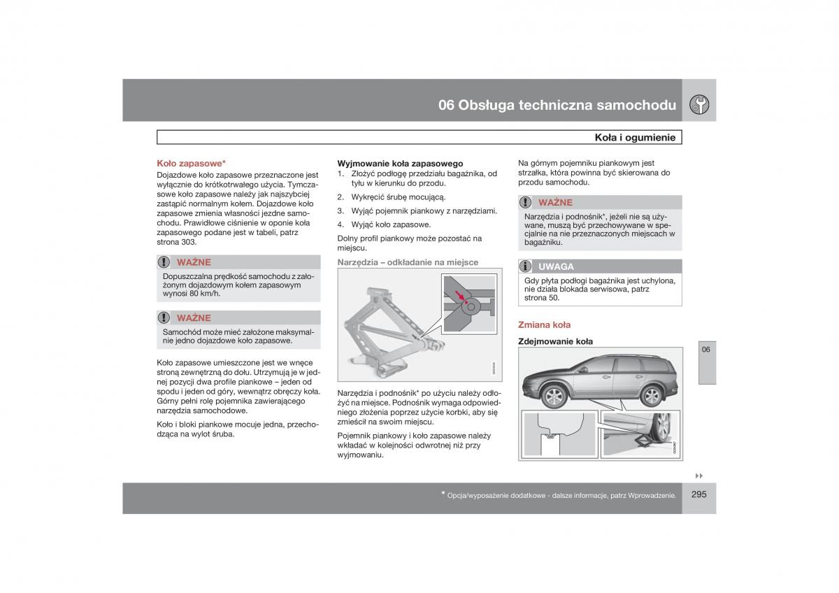 Volvo V70 XC70 III instrukcja obslugi / page 296