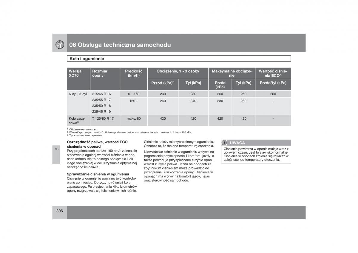 Volvo V70 XC70 III instrukcja obslugi / page 307