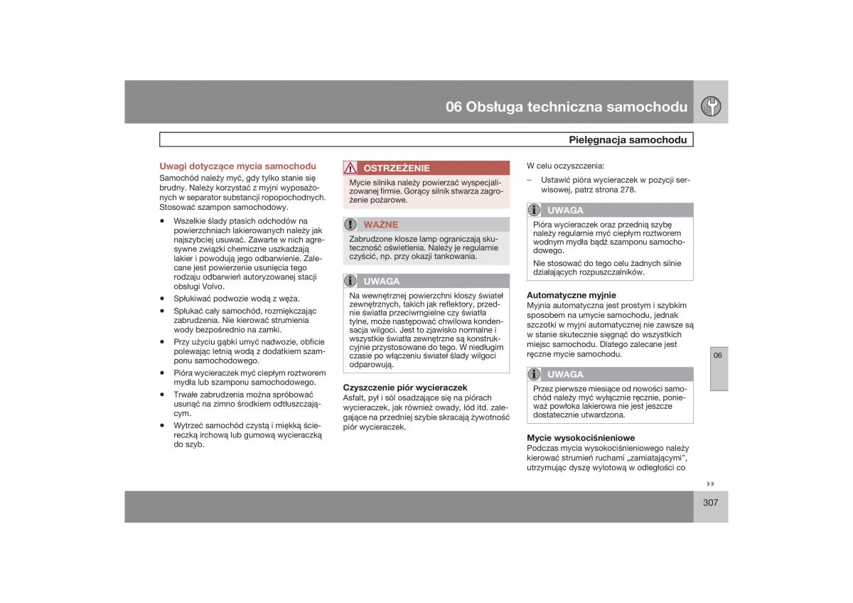 Volvo V70 XC70 III instrukcja obslugi / page 308