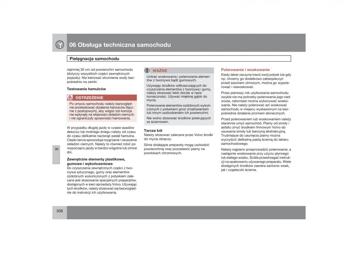 Volvo V70 XC70 III instrukcja obslugi / page 309