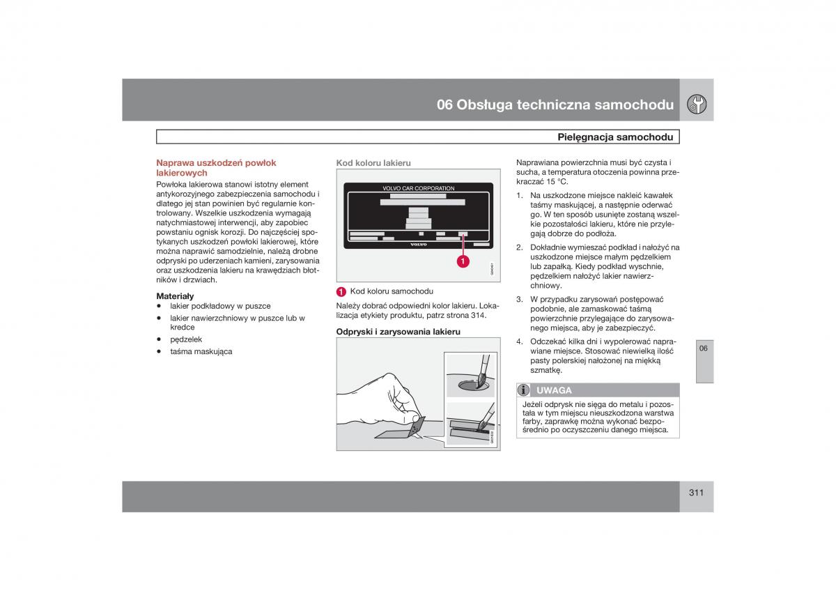 Volvo V70 XC70 III instrukcja obslugi / page 312