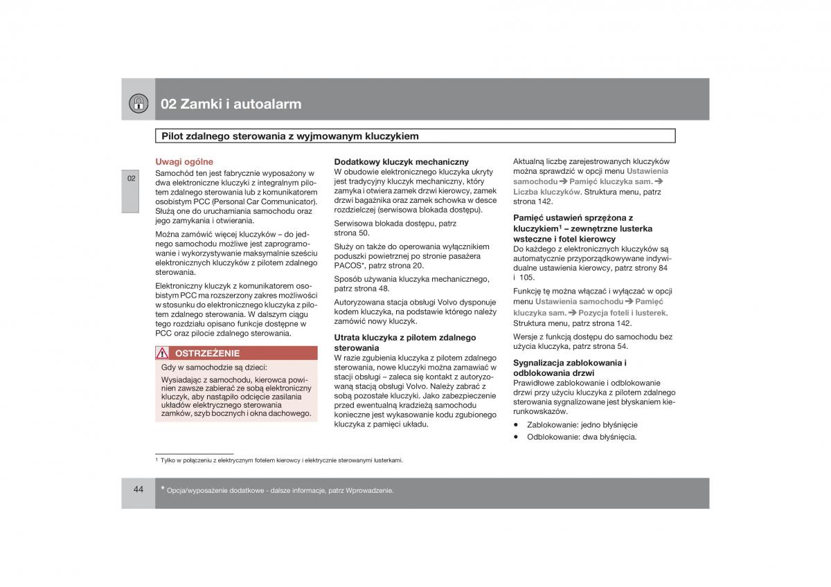 Volvo V70 XC70 III instrukcja obslugi / page 45