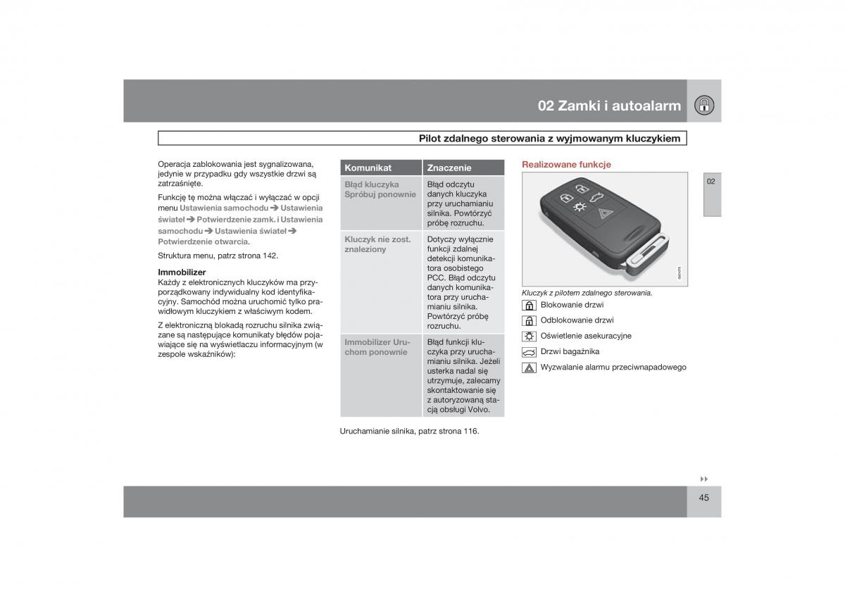 Volvo V70 XC70 III instrukcja obslugi / page 46