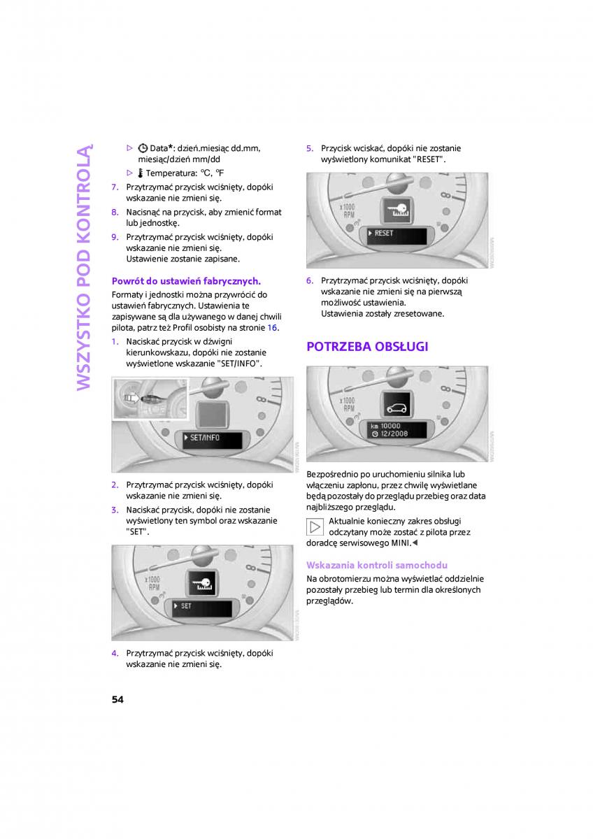 Mini Clubman Cooper One instrukcja obslugi / page 56