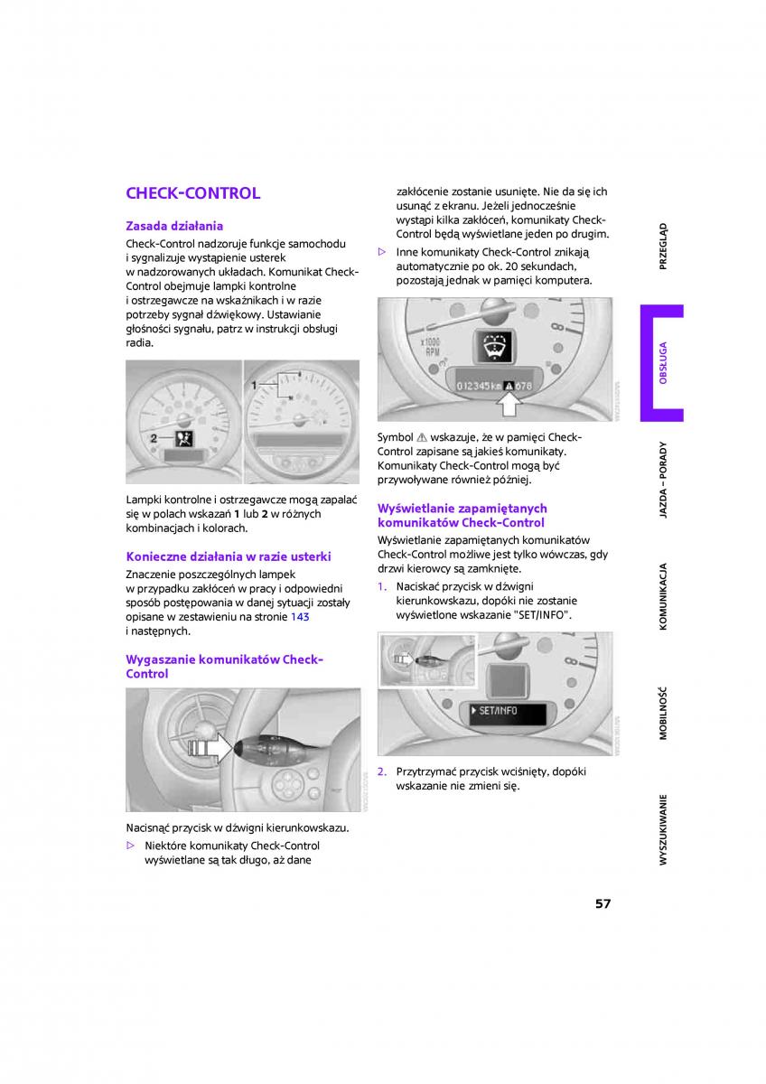 Mini Clubman Cooper One instrukcja obslugi / page 59