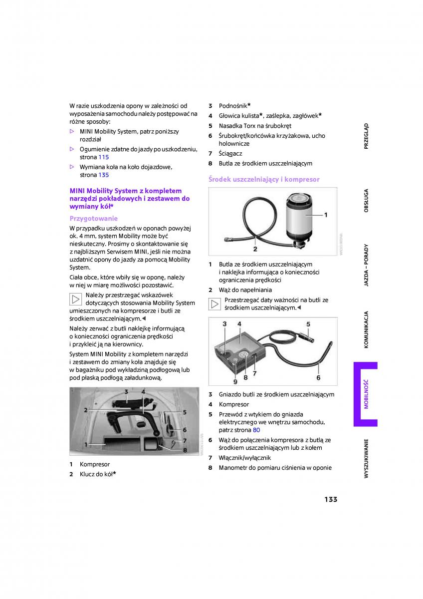 Mini Clubman Cooper One instrukcja obslugi / page 135