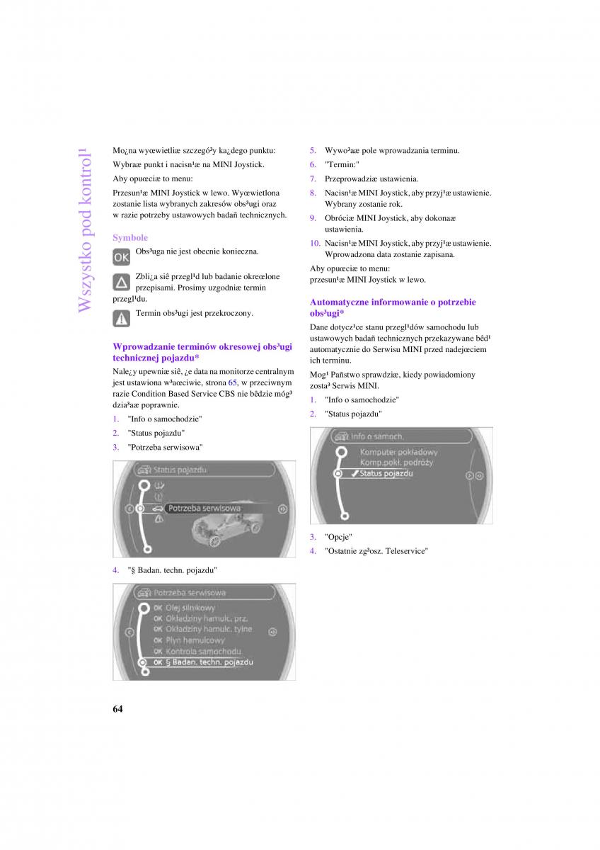 Mini Countryman instrukcja obslugi / page 66