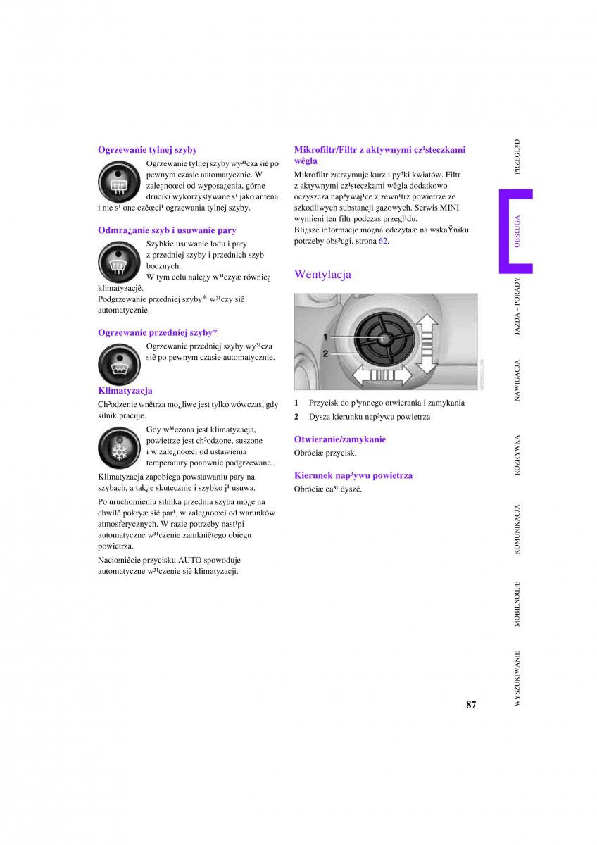 Mini Countryman instrukcja obslugi / page 89