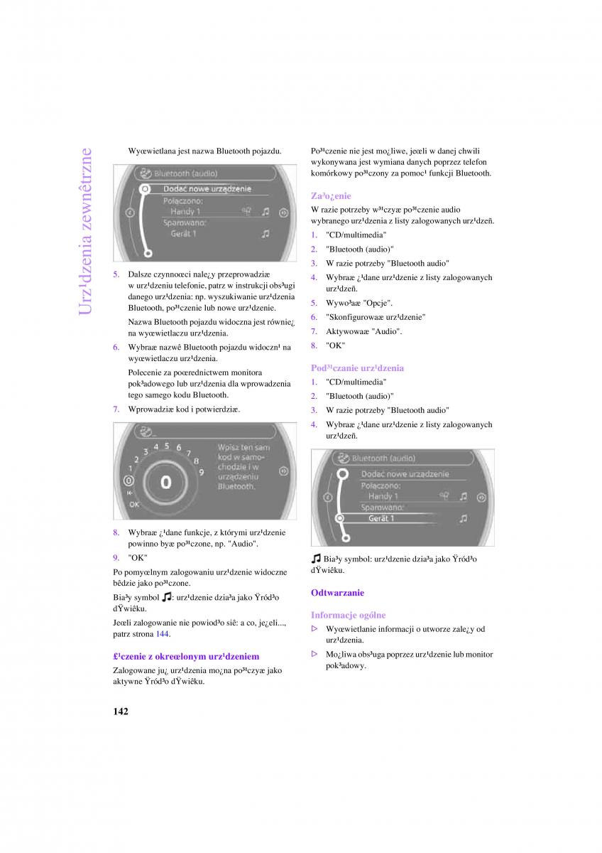 Mini Countryman instrukcja obslugi / page 144