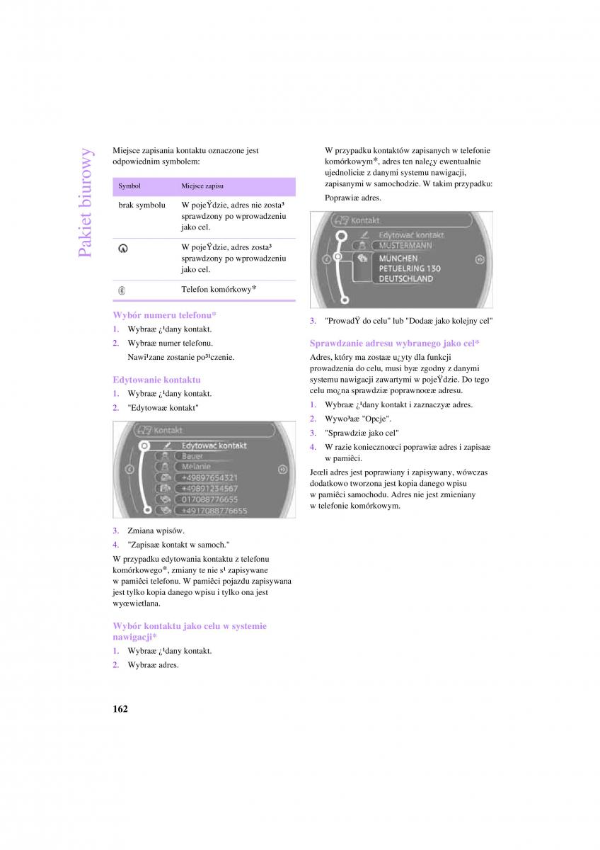 Mini Countryman instrukcja obslugi / page 164