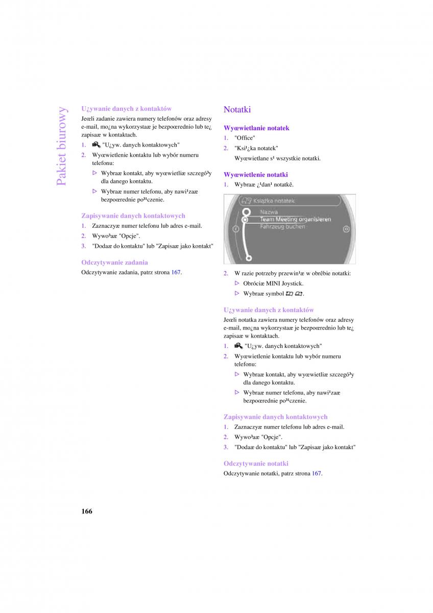 Mini Countryman instrukcja obslugi / page 168