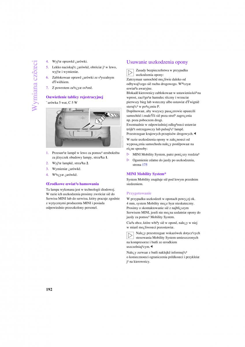 Mini Countryman instrukcja obslugi / page 194