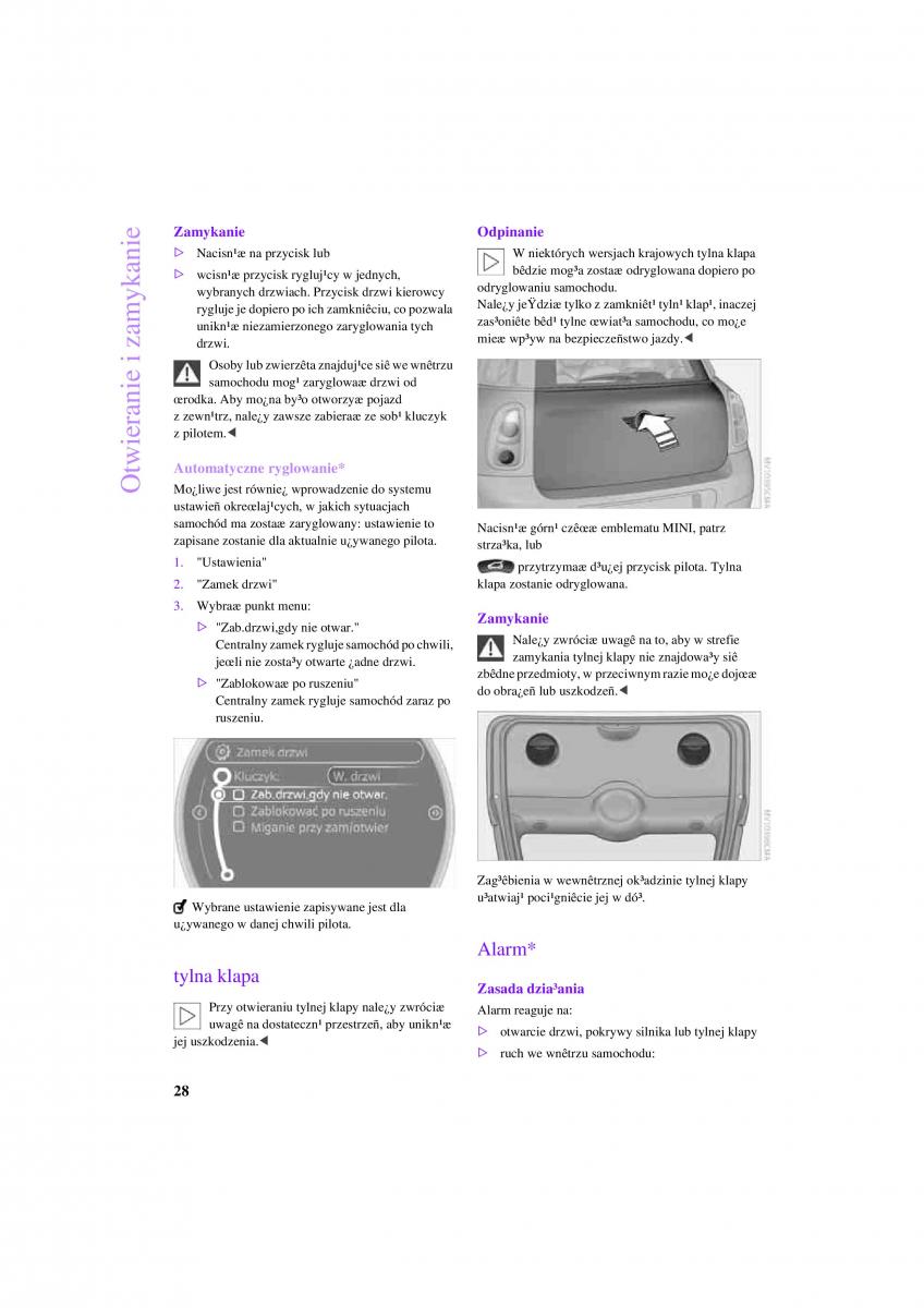 Mini Countryman instrukcja obslugi / page 30