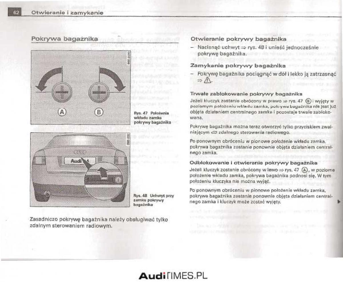 Audi A4 B6 instrukcja obslugi / page 57