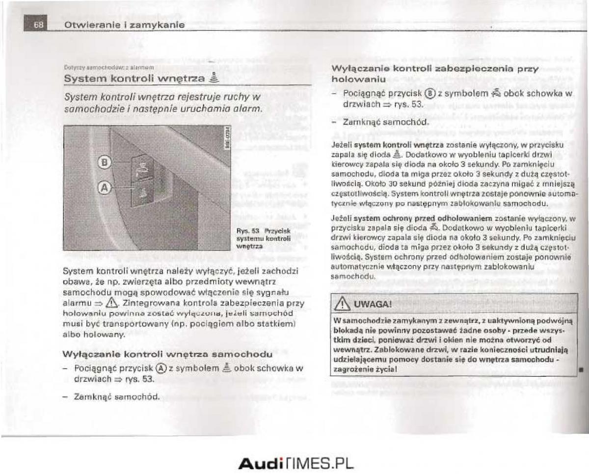 manual  Audi A4 B6 instrukcja / page 63