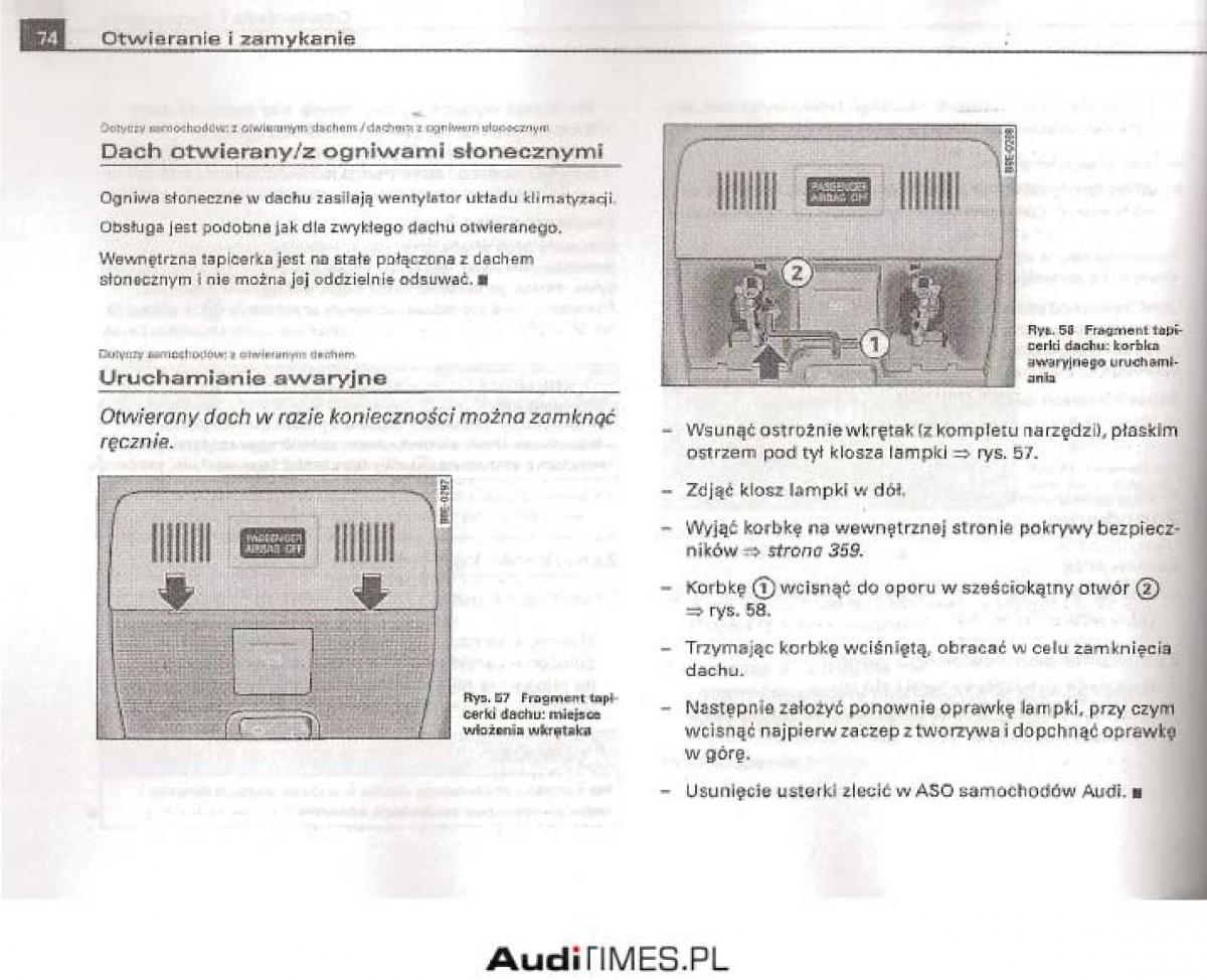 manual  Audi A4 B6 instrukcja / page 69